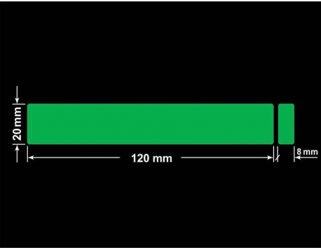 PLOMBA ZIELONA PMS354 MAT VOIDOPEN A-34ZV3 prostokąt x2 120x20mm-20x8