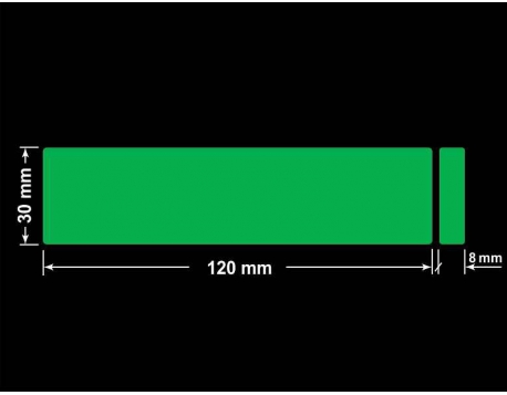 PLOMBA ZIELONA PMS354 MAT VOIDOPEN A-34ZV3 prostokąt x2 120x30mm-30x8