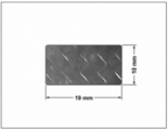 PLOMBA VOID SREBRNA POŁYSK KWADRATY D-400C prostokąt 19x10mm