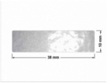 PLOMBA ELASTYCZNA JASNO-SREBRNA PÓŁPOŁYSK E-C11 prostokąt 38x10mm