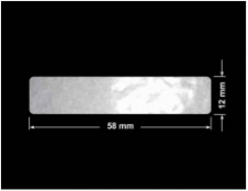 PLOMBA ELASTYCZNA JASNO-SREBRNA PÓŁPOŁYSK E-C11 prostokąt 58x12mm