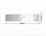 PLOMBA ELASTYCZNA JASNO-SREBRNA PÓŁPOŁYSK E-C11 prostokąt 58x12mm