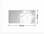 PLOMBA ELASTYCZNA JASNO-SREBRNA PÓŁPOŁYSK E-C11 prostokąt 30x15mm
