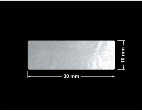 PLOMBA ELASTYCZNA CIEMNO-SREBRNA PÓŁPOŁYSK E-C31 prostokąt 30x10mm