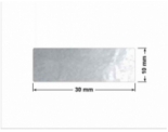 PLOMBA ELASTYCZNA CIEMNO-SREBRNA PÓŁPOŁYSK E-C31 prostokąt 30x10mm