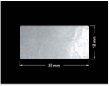 PLOMBA ELASTYCZNA CIEMNO-SREBRNA PÓŁPOŁYSK E-C31 prostokąt 25x12mm