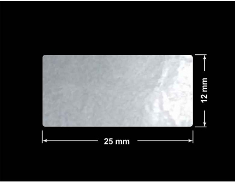 PLOMBA ELASTYCZNA CIEMNO-SREBRNA PÓŁPOŁYSK E-C31 prostokąt 25x12mm