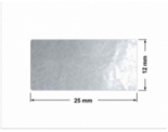PLOMBA ELASTYCZNA CIEMNO-SREBRNA PÓŁPOŁYSK E-C31 prostokąt 25x12mm