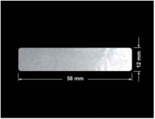 PLOMBA ELASTYCZNA CIEMNO-SREBRNA PÓŁPOŁYSK E-C31 prostokąt 58x12mm