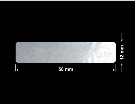 PLOMBA ELASTYCZNA CIEMNO-SREBRNA PÓŁPOŁYSK E-C31 prostokąt 58x12mm