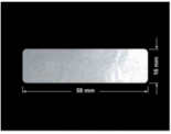 PLOMBA ELASTYCZNA CIEMNO-SREBRNA PÓŁPOŁYSK E-C31 prostokąt 58x16mm