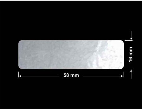 PLOMBA ELASTYCZNA CIEMNO-SREBRNA PÓŁPOŁYSK E-C31 prostokąt 58x16mm
