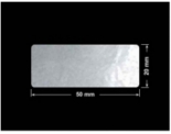 PLOMBA ELASTYCZNA CIEMNO-SREBRNA PÓŁPOŁYSK E-C31 prostokąt 50x20mm