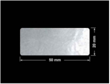 PLOMBA ELASTYCZNA CIEMNO-SREBRNA PÓŁPOŁYSK E-C31 prostokąt 50x20mm