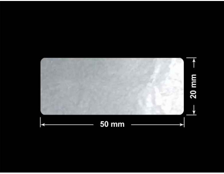 PLOMBA ELASTYCZNA CIEMNO-SREBRNA PÓŁPOŁYSK E-C31 prostokąt 50x20mm