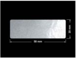 PLOMBA ELASTYCZNA CIEMNO-SREBRNA PÓŁPOŁYSK E-C31 prostokąt 58x20mm