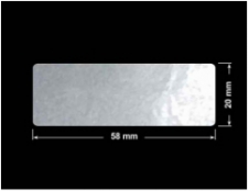 PLOMBA ELASTYCZNA CIEMNO-SREBRNA PÓŁPOŁYSK E-C31 prostokąt 58x20mm