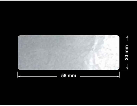 PLOMBA ELASTYCZNA CIEMNO-SREBRNA PÓŁPOŁYSK E-C31 prostokąt 58x20mm