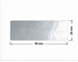 PLOMBA ELASTYCZNA CIEMNO-SREBRNA PÓŁPOŁYSK E-C31 prostokąt 58x20mm