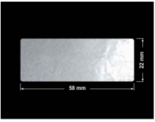 PLOMBA ELASTYCZNA CIEMNO-SREBRNA PÓŁPOŁYSK E-C31 prostokąt 58x22mm