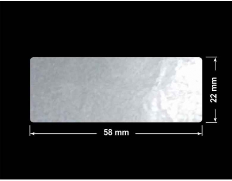 PLOMBA ELASTYCZNA CIEMNO-SREBRNA PÓŁPOŁYSK E-C31 prostokąt 58x22mm