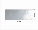PLOMBA ELASTYCZNA CIEMNO-SREBRNA PÓŁPOŁYSK E-C31 prostokąt 58x22mm