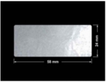 PLOMBA ELASTYCZNA CIEMNO-SREBRNA PÓŁPOŁYSK E-C31 prostokąt 58x24mm