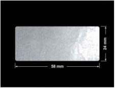 PLOMBA ELASTYCZNA CIEMNO-SREBRNA PÓŁPOŁYSK E-C31 prostokąt 58x24mm