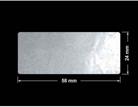 PLOMBA ELASTYCZNA CIEMNO-SREBRNA PÓŁPOŁYSK E-C31 prostokąt 58x24mm