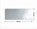PLOMBA ELASTYCZNA CIEMNO-SREBRNA PÓŁPOŁYSK E-C31 prostokąt 58x24mm
