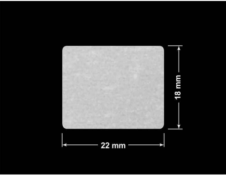 PLOMBA VOID BIAŁA POŁYSK VOID D-36203 prostokąt 22x18mm