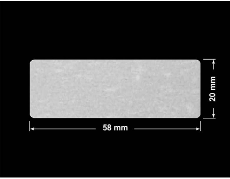 PLOMBA VOID BIAŁA POŁYSK VOID D-36203 prostokąt 58x20mm