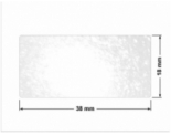 PLOMBA VOID TRANSPARENT POŁYSK D-34A02 prostokąt 38x18mm