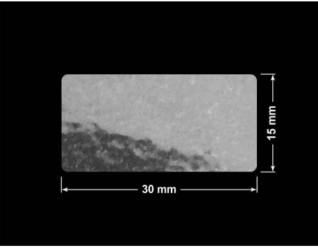 PLOMBA VOID TRANSPARENT POŁYSK SZACHOWNICA KARO D-44AC2 prostokąt 30x15mm
