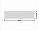 PLOMBA SREBRNA PÓŁPOŁYSK PLASTER MIODU T-441M2 prostokąt 38x10mm