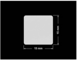 PLOMBA SREBRNA PÓŁPOŁYSK PLASTER MIODU T-441M2 kwadrat 15x15mm