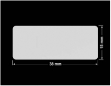 PLOMBA SREBRNA PÓŁPOŁYSK PLASTER MIODU T-441M2 prostokąt 38x15mm