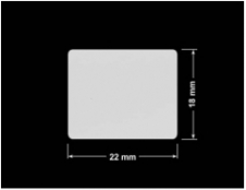 PLOMBA SREBRNA PÓŁPOŁYSK PLASTER MIODU T-441M2 prostokąt 22x18mm