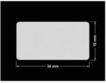 PLOMBA SREBRNA PÓŁPOŁYSK PLASTER MIODU T-441M2 prostokąt 34x18mm