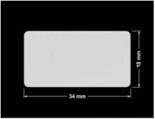 PLOMBA SREBRNA PÓŁPOŁYSK PLASTER MIODU T-441M2 prostokąt 34x18mm