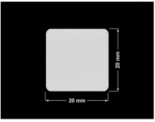PLOMBA SREBRNA PÓŁPOŁYSK PLASTER MIODU T-441M2 kwadrat 20x20mm