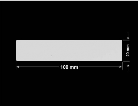 PLOMBA SREBRNA PÓŁPOŁYSK PLASTER MIODU T-441M2 prostokąt 100x20mm