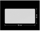 PLOMBA SREBRNA PÓŁPOŁYSK PLASTER MIODU T-441M2 prostokąt 60x30mm