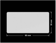 PLOMBA SREBRNA PÓŁPOŁYSK PLASTER MIODU T-441M2 prostokąt 60x30mm
