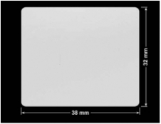 PLOMBA SREBRNA PÓŁPOŁYSK PLASTER MIODU T-441M2 prostokąt 38x32mm