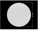 PLOMBA SREBRNA PÓŁPOŁYSK PLASTER MIODU T-441M2 kółko 37mm