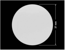 PLOMBA SREBRNA PÓŁPOŁYSK PLASTER MIODU T-441M2 kółko 37mm