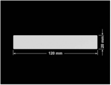 PLOMBA SREBRNA PÓŁPOŁYSK PLASTER MIODU T-441M2 prostokąt 120x20mm