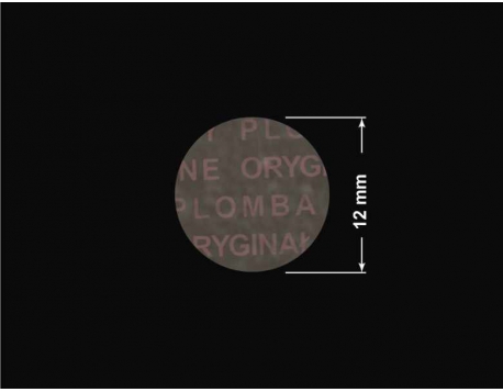 PLOMBA VOID TRANSPARENT POŁYSK PLOMBA SECURITY T-54AY2 kółko 12mm