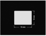 PLOMBA KRUCHA BIAŁA POŁYSK STABILNY PODKŁAD D-2829 prostokąt 15x12mm